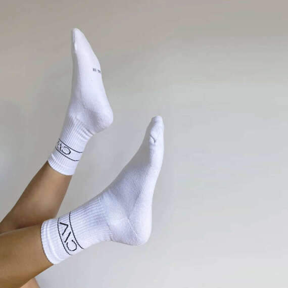 Chiara Wear - Socks with CW logo & STRIPES - white