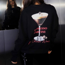 Chiara Wear - Bluza damska oversize ESPRESSO MARTINI - czarna