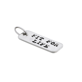 Fit Kolekcja - Oxidised Sterling Silver FIT FOR LIFE Charm