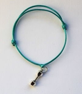 Fit Kolekcja - DUMBBELL String Bracelet - Turquoise