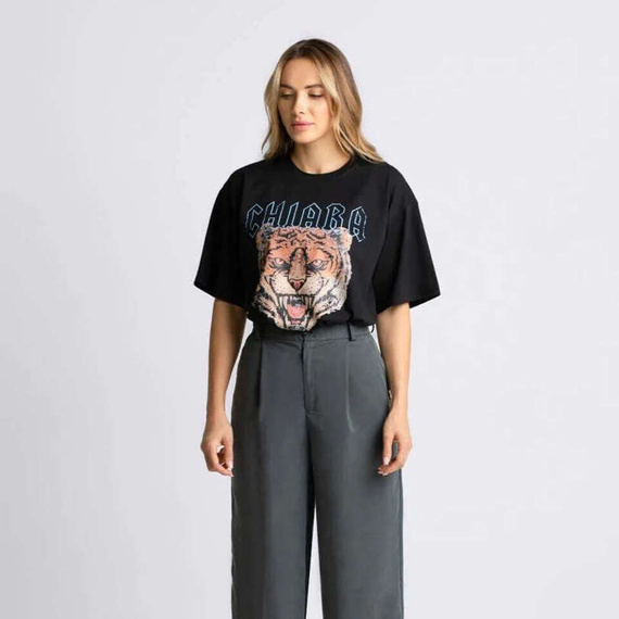 Chiara Wear - T-shirt oversize ROAR - black