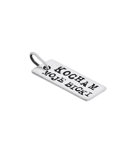 Fit Kolekcja - Oxidised Sterling Silver I LOVE MY BICEPS Charm