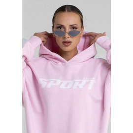 Chiara Wear - Women's Hoodie with Stripe SPORTY - pink