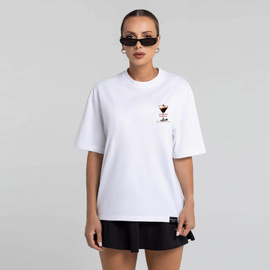 Chiara Wear - T-shirt oversize ESPRESSO MARTINI - white