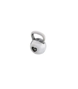 Fit Kolekcja - Zawieszka KETTLEBELL 003 MINI ❤ - oksydowane srebro