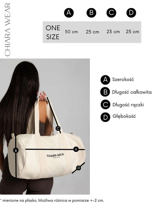 Chiara Wear - SPORTS CLUB zipped sports bag - beige