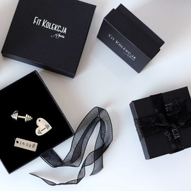 Fit Kolekcja - Set of Two Pendants: DUMBBELL 001 and FIT FOR LIFE Charm