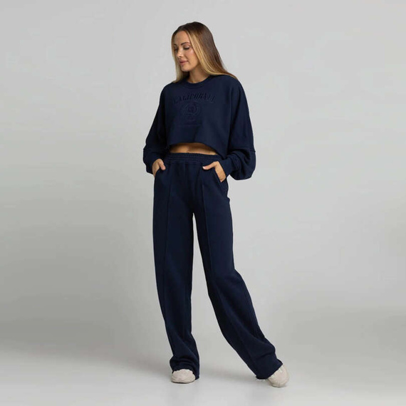 Chiara Wear - Women's SHORT Sweatshirt CALIFORNIA - navy