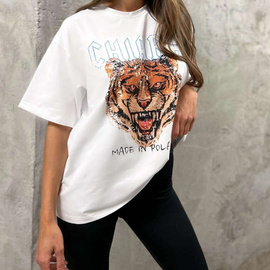 Chiara Wear - T-shirt oversize ROAR - white