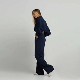 Chiara Wear - Women's SHORT Sweatshirt CALIFORNIA - navy