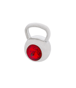 Fit Kolekcja - Sterling Silver Pendant KETTLEBELL SWAROVSKI Light Siam