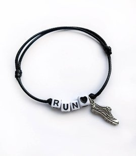 Fit Kolekcja - Bransoletka ze sznurka dla biegacza RUN 02 black