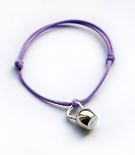 Fit Kolekcja - KETTLEBELL String Bracelet - Lavender
