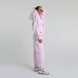 Chiara Wear - Bluza damska hoodie z lampasem SPORTY - różowa