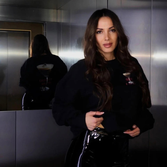 Chiara Wear - Oversize Women's Sweatshirt ESPRESSO MARTINI - black