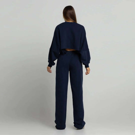 Chiara Wear - Women's SHORT Sweatshirt CALIFORNIA - navy