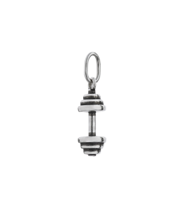 Fit Kolekcja - Oxidised Sterling Silver Pendant DUMBBELL 005