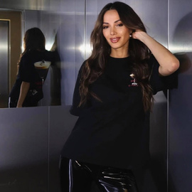 Chiara Wear - T-shirt oversize ESPRESSO MARTINI - black