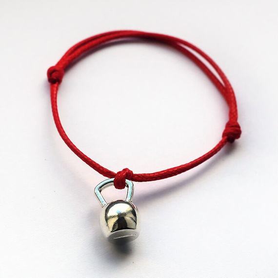 Fit Kolekcja - KETTLEBELL String Bracelet - Red