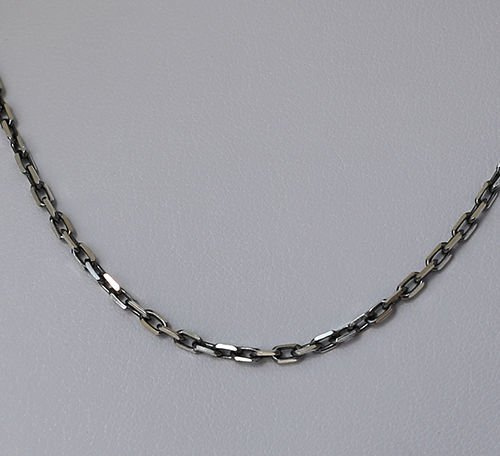Fit Kolekcja - Oxidised Sterling Silver Anchor Link Chain 50 cm