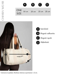 Chiara Wear - Torba sportowa na zamek SPORTS CLUB - beżowa