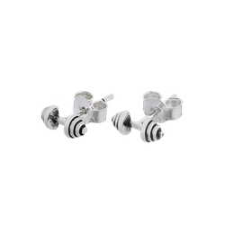 Fit Kolekcja - DUMBBELL Earrings Sterling Silver Studs