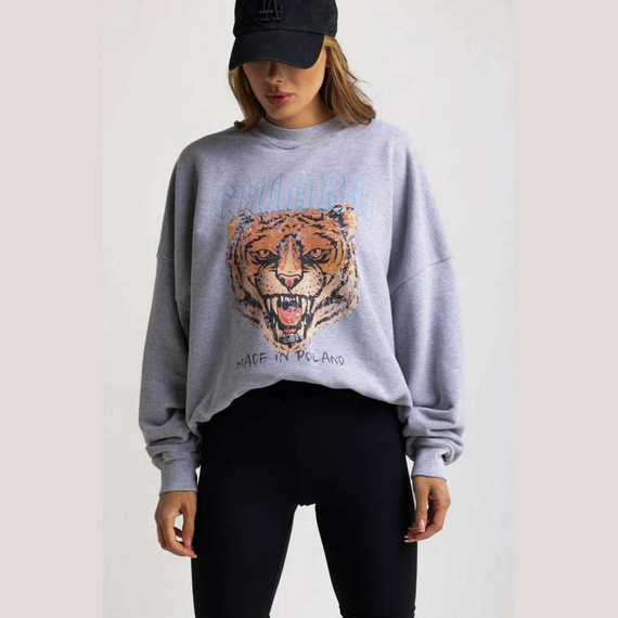 Chiara Wear - Women's Oversize Sweatshirt ROAR GREY