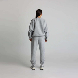 Chiara Wear - Bluza oversize CHIARA WEAR  - szara NADRUK różowy