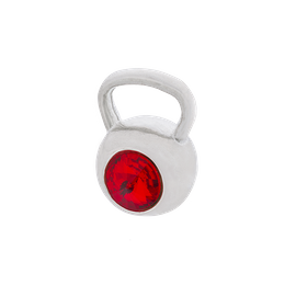 Fit Kolekcja - Sterling Silver Pendant KETTLEBELL SWAROVSKI Light Siam