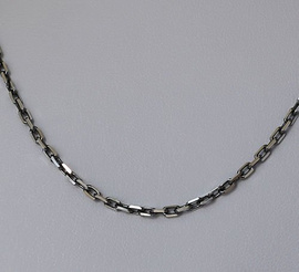 Fit Kolekcja - Oxidised Sterling Silver Anchor Link Chain 50 cm