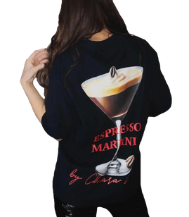 Chiara Wear - T-shirt oversize ESPRESSO MARTINI - black