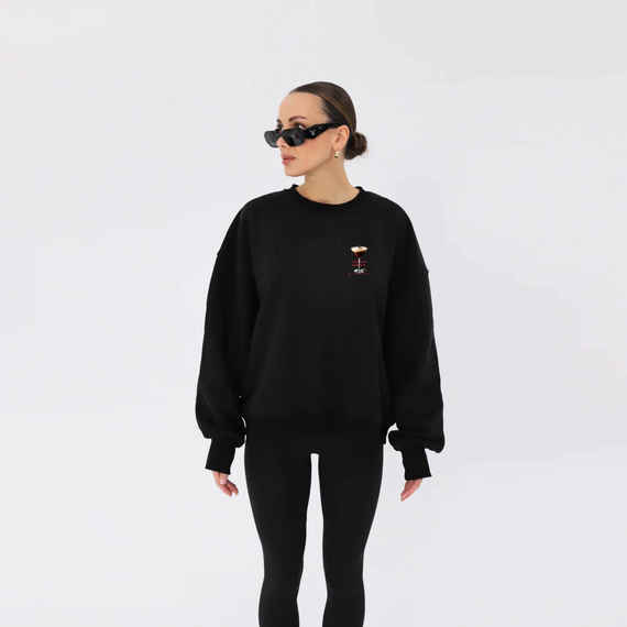 Chiara Wear - Oversize Women's Sweatshirt ESPRESSO MARTINI - black