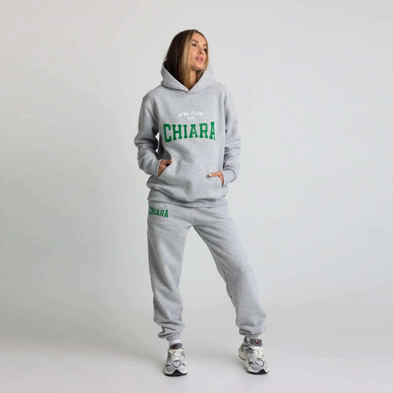 Chiara Wear - HOODIE CHIARA GREEN & gray - peach skin