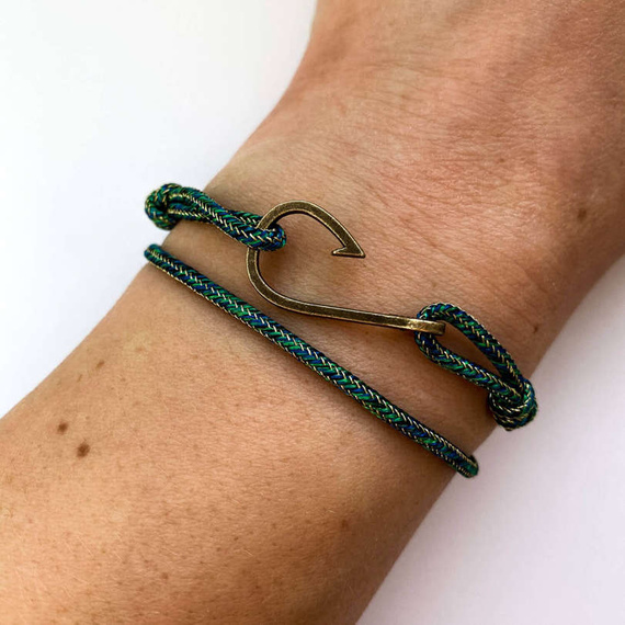 Fit Kolekcja - born2travel - Bransoletka paracord HACZYK bronze & emerald