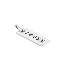 Fit Kolekcja - Oxidised Sterling Silver I LOVE GYM Charm