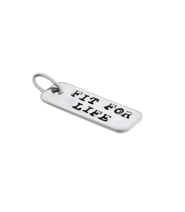 Fit Kolekcja - Zawieszka na łańcuszek srebrna blaszka FIT FOR LIFE