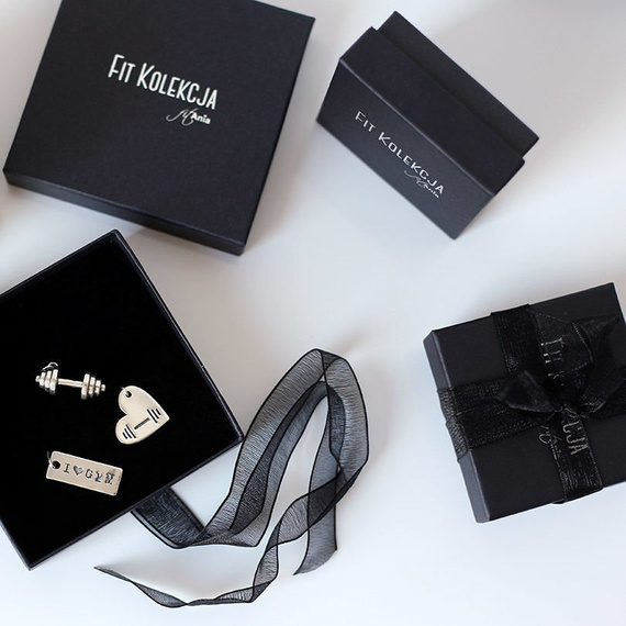 Fit Kolekcja - Set of Two Pendants: DUMBBELL 001 and STRENGTH IS A WOMAN Charm