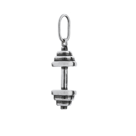 Fit Kolekcja - Oxidised Sterling Silver Pendant DUMBBELL 002