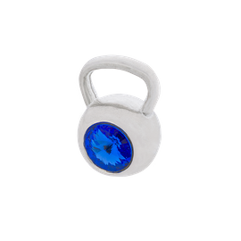 Fit Kolekcja - Zawieszka na łańcuszek srebrny KETTLEBELL SWAROVSKI Sapphire