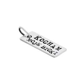 Fit Kolekcja - Oxidised Sterling Silver I LOVE MY BICEPS Charm