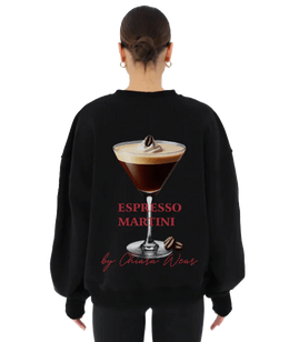 Chiara Wear - Bluza damska oversize ESPRESSO MARTINI - czarna
