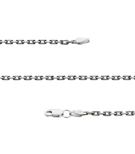 Fit Kolekcja - Oxidised Sterling Silver Anchor Link Chain 50 cm