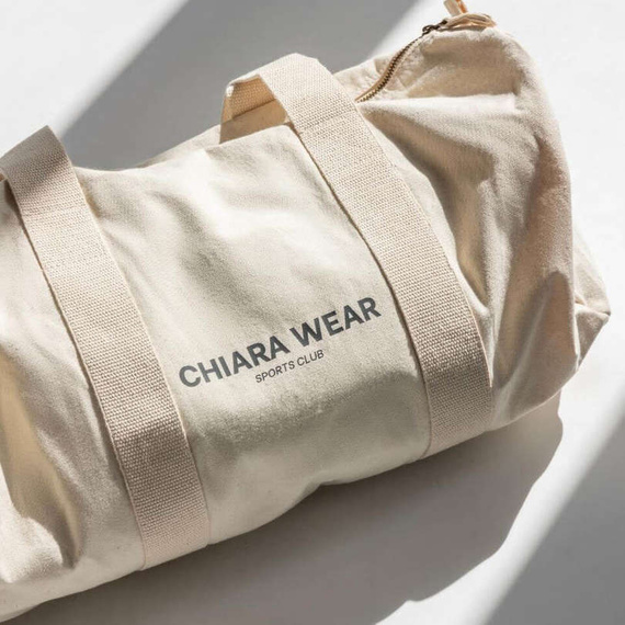 Chiara Wear - SPORTS CLUB zipped sports bag - beige