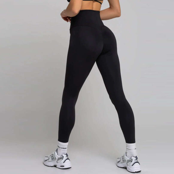 Chiara Wear - Legginsy HIGH wysoki stan - czarne