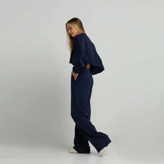 Chiara Wear - Women's SHORT Sweatshirt CALIFORNIA - navy