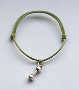 Fit Kolekcja - DUMBBELL String Bracelet - Pistachio