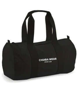 Chiara Wear - Torba sportowa na zamek SPORTS CLUB - czarna